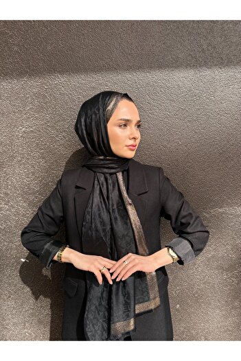 Webinay Home Mk Gilded Edge Cotton Silk Shawl New Season