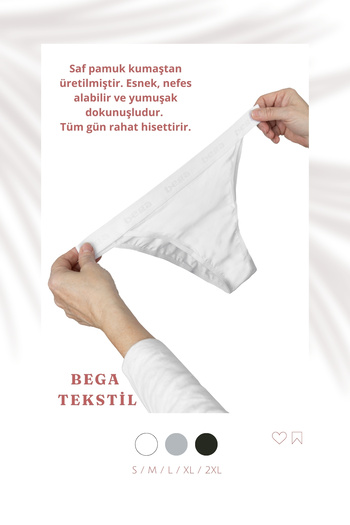 BEGATEKS Women's Brazilian Panties, Cotton and Comfortable, Pack of 7