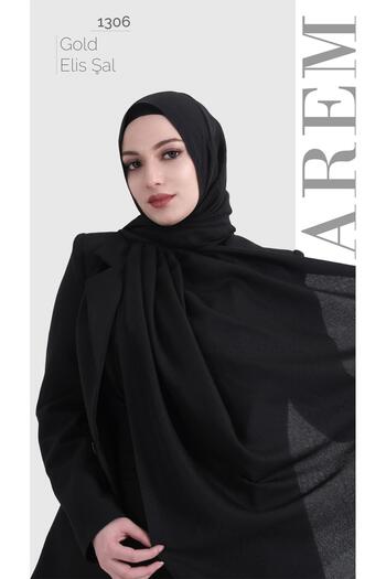 HAREM SCARF Gold Hand Cigarette - Black