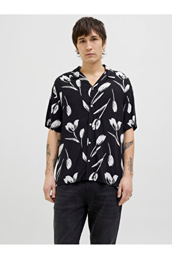 Jack & Jones Graphic Print Resort Collar Shirt