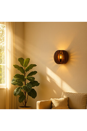 hü ma tasarım ve aksesuar Bombe Model Cheapest Wooden Reflection Daylight Sconce Chandelier Rustic Nordic Sconce