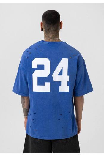 İLKCET MODA 24 Номер Розрив Деталь Oversize Tshirt