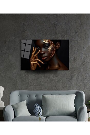 indispensablely Gold Painted Glass Painting Artificial Intelligence Gift Large Painting Home Office Decor