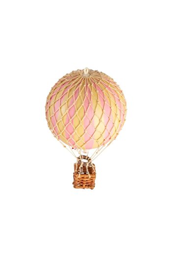 Authentic 1928 Hot Air Balloon Decoration, Authentic Models, Floating The Skies, Pink, 8.5x8.5x13 Cm