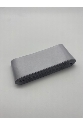 Ak Tuhafiye Gray 6 cm 10 Meters Satin Ribbon No:37