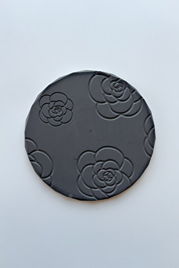 sin istanbul Rose Patterned Round Trivet Anthracite