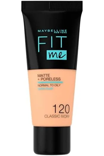 Maybelline New York Maybelline Fit Me Matte + Poreless Foundation, 30 ml, Classic Ivory 120