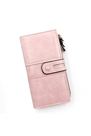 ETG Classic Stone Texture PU Leather Ladies Clutch for Women Long Wallet Large Capacity Zipper