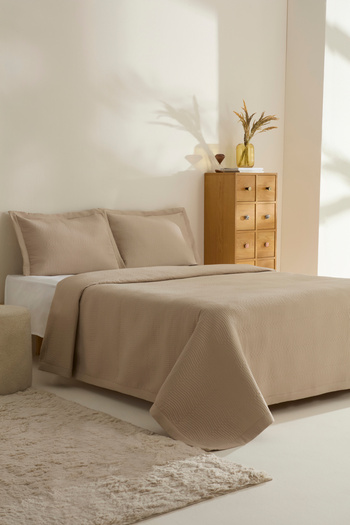 Karaca Home Beige Diet Bedspread Juno Double