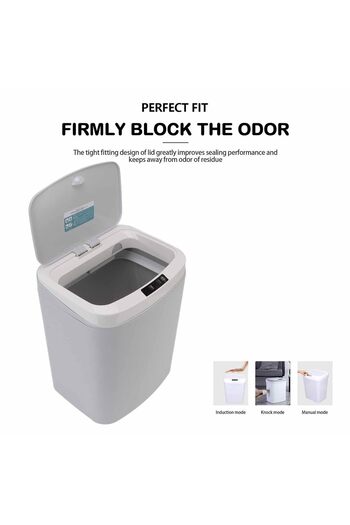 COOYA Wastebasket, 16 Litre, Fully Automatic, With Lid, For Home\kitchen\bedroom\dormitory, Grey