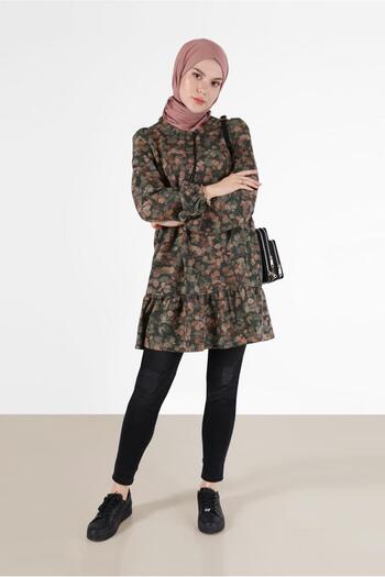Alvina LACED DETAIL PATTERNED FOLDED TUNIC 42320