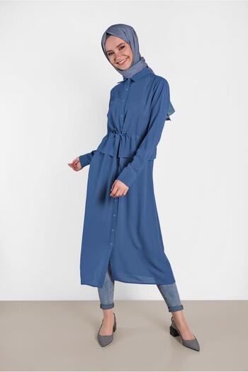 Alvina Elastic Lace-Up Tunic with Waist Strap 4424