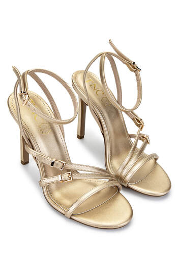 Tamer Tanca Women's Vegan Gold Heeled Shoes