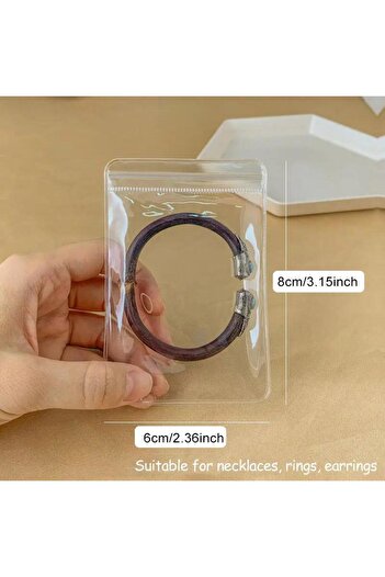 Choice 50PCS Small size 6x8cm 20/50/100 PVC transparent zipper bags, dust-proof and anti-oxidation pockets
