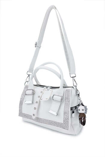 Tamer Tanca Women's Vegan White Shoulder Bag