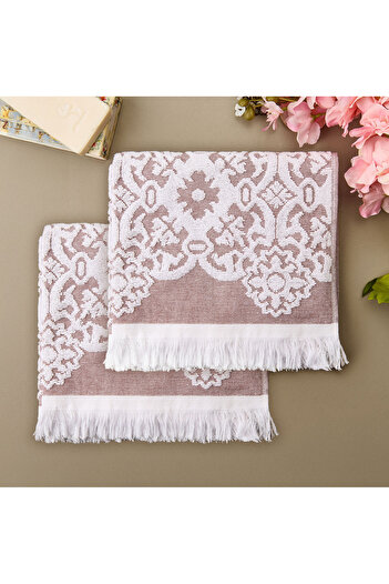 Evidea Soft Cant 2-Piece Towel Set - Brown - 30X30 cm