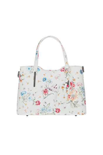 delis Women's Bag, Maila Gt2653, Natural Leather, White Floral