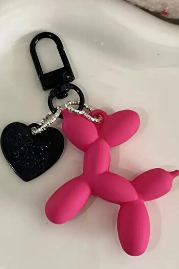Jaida Moda Balloon Dog Figure Bag Charm and Keychain