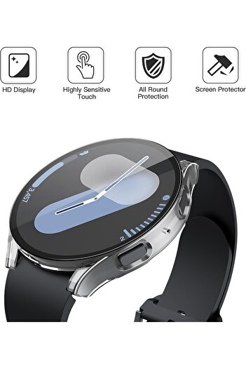 AWH 2-Pack Screen Protector for Galaxy Watch 7 44mm, Tempered Glass, High Sensitivity, Transparent