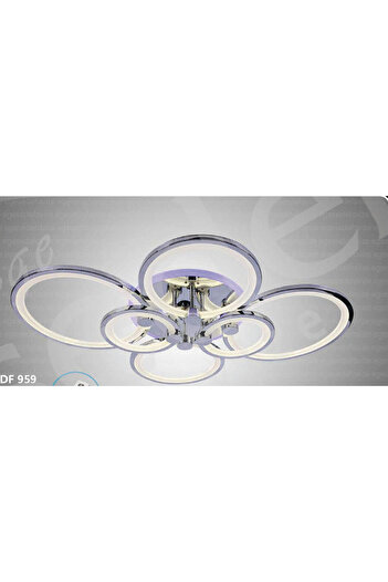 RSCOLLECTIONS Loura Tavana Yapışık Led Avize Krom