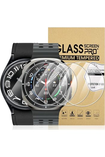 AWH 4-Pack Screen Protector for Galaxy Watch Ultra/6 Classic 47mm, Scratch-Resistant HD Glass