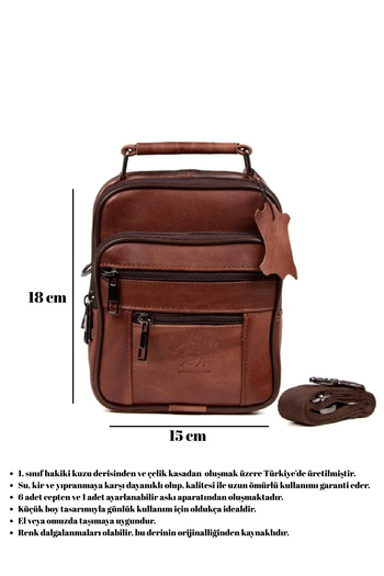 Newish Polo Alva Club Genuine Leather Men's Handbag (SMALL)
