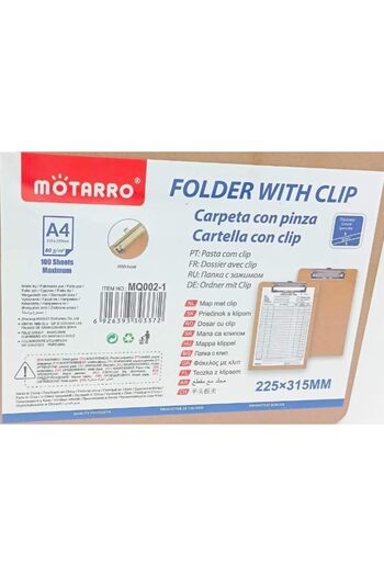 MOTARRO A4 Writing Pad Folder With Clip
