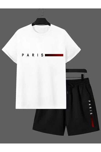NEW TRENDY COLLECTİON Men's Paris Logo Comfortable Sports Set