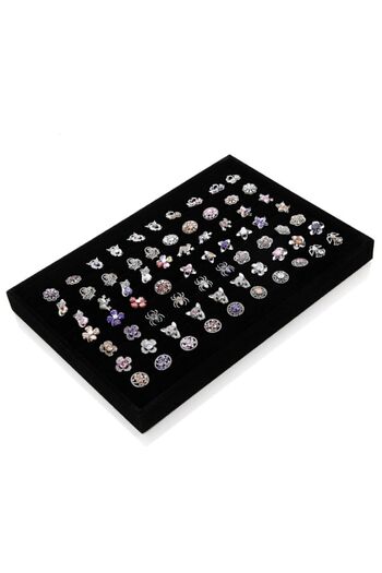 ÇUKUROVA ÜTÜ 100'lü Yüzüklük, Küpelik, Bileklik 3 Mm Ahşap Tabla Süngerli, Pempe, Kırmızı, Mavi, Beyaz, Siyah