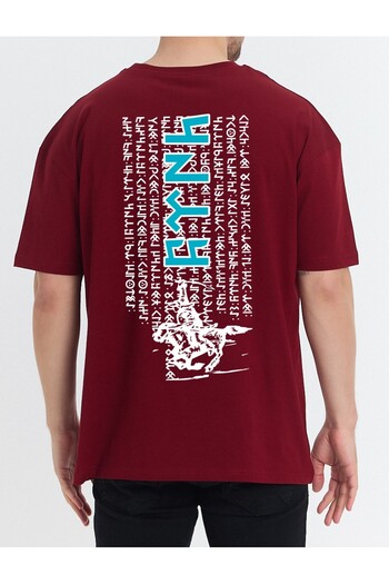Uniquetex VEK Gokturk Alphabet Patterned - Orhun Inscriptions Turkish Printed Oversize T-shirt v2