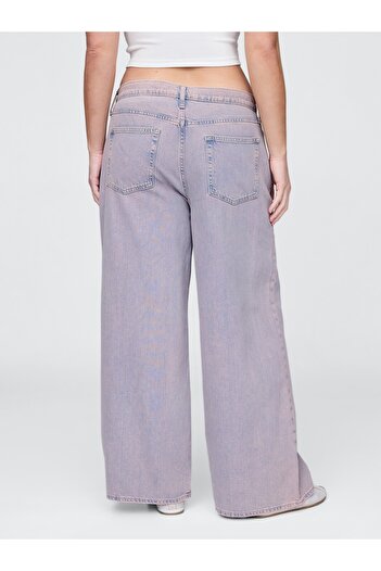 GAP Kadın Gri Mid Rise UltraSoft Baggy Jean Pantolon