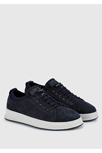 Provoq Leather Men's Shoes - Navy Blue