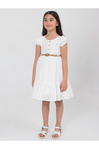 Civil Girls Civil Gilrs Girl Dress 6-9 Years Ecru
