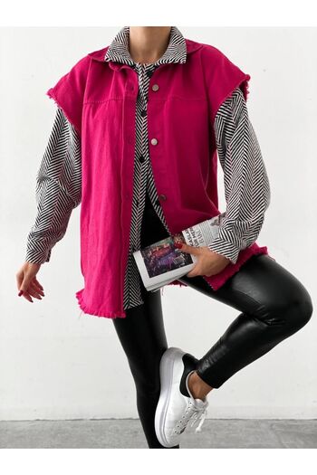 Marvella By Rasha buttoned denim vest
