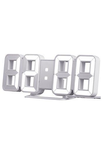 IKEA NOLL TTA White Alarm Clock 21.5x8.5x4 cm | IKEA | USB & Battery Powered