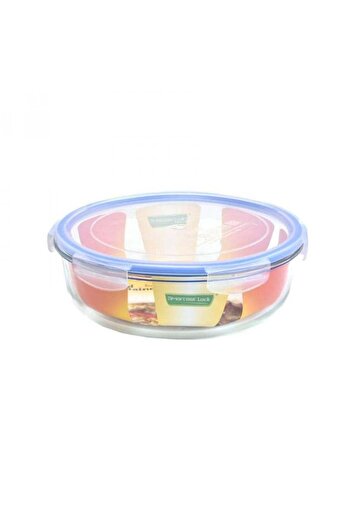 ABAREEK 2.1L Round Glass Oven Tray with Plastic Lid
