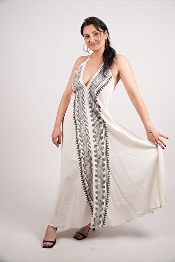 LaraLisa Collection Γυναικείο καλοκαιρινό φόρεμα με λουράκια στην πλάτη και ζώνη στη μέση
