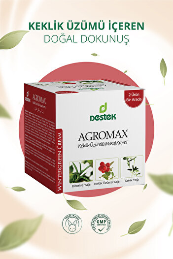 Destek Agromax Keklik Üzümü Masaj Kremi 185 gr