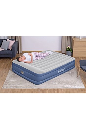 BESTWAY TriTech Doppelluftbett mit integrierter Elektropumpe 203 x 152 x 46 cm
