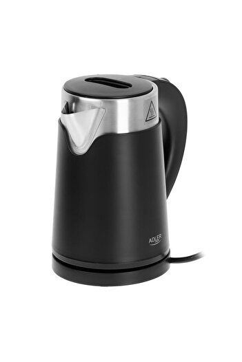 adler Fierbator de apa Adler AD 1372b, 0.6 l, 800 W, Inox, Baza rotativa 360, Perete dublu (Negru)
