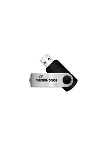 MediaRange USB Stick MediaRange MR908, 8GB, USB 2.0 (Silver/Black)