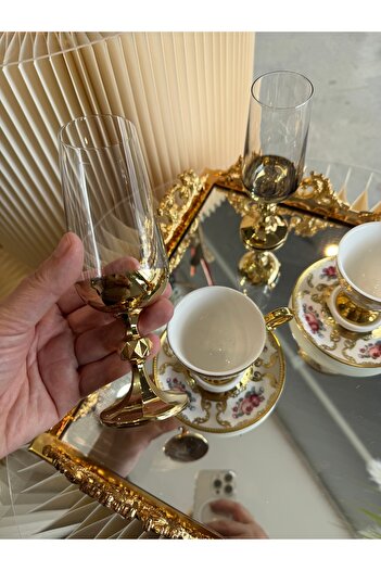 Santara Avangarde Titanyum Gold Kahve Yanı Bardağı