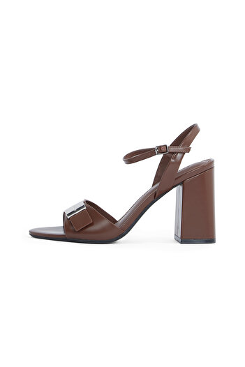Calvin Klein Women Chocolate Lab 85 Heel Sandal