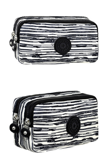 Çantaland Crinkle Fabric Double Compartment Pencil Holder Pencil Case