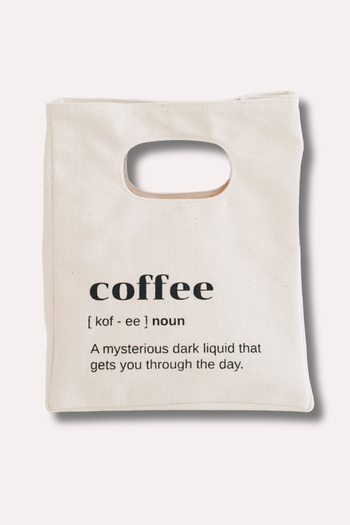 Milky Way Design 100% Cotton Mini Canvas "Coffee" Tote Bag / Tote Bag / Food Carrying Bag