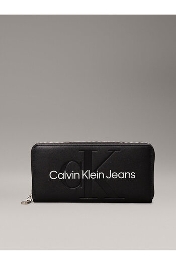 Calvin Klein Women's Sculpted Zip Around Mono Wallet - Stylish and Functional Design