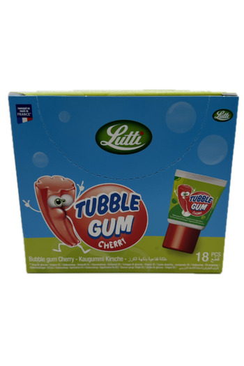 Zaini Lutti Tubble Gum Cherry Imported Chewing Gum X 5 Advantage Package