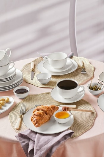 Karaca Marcelo New Bone 26 Pieces Breakfast/Service Set for 6 Persons Platinum