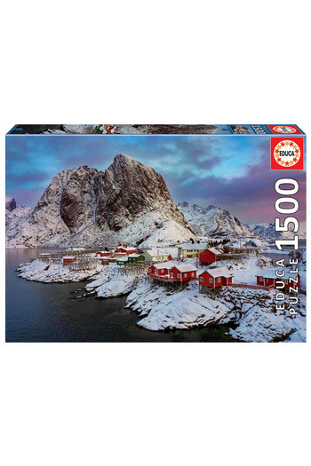 EDUCA 1500 Piece Norway Lotofen Island Winter Landscape Puzzle