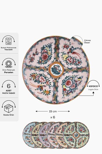 Karaca Harmonia 6 Piece Porcelain Cake Plate